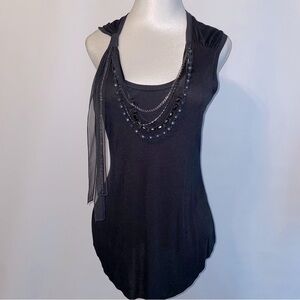 BCBG Maxzia Black Sleeveless Top
